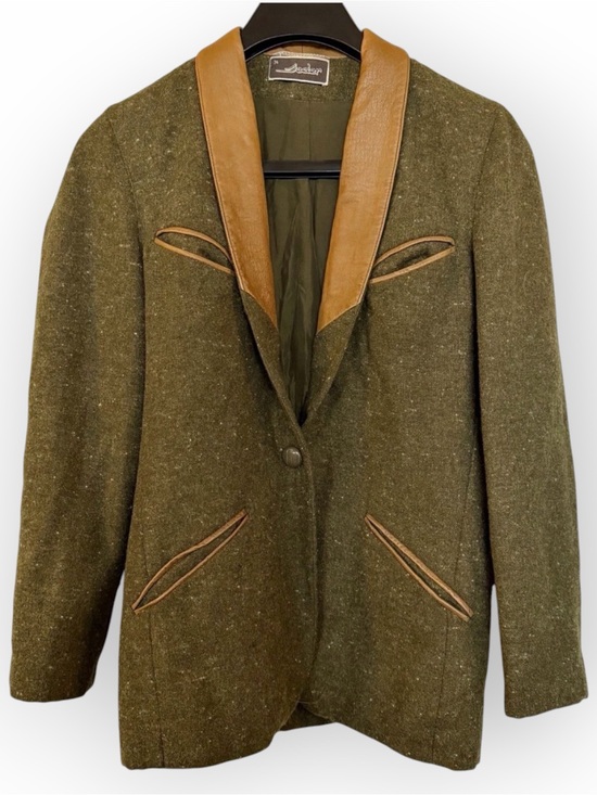 Seeler Jackets & Blazers - Vintage SEELER West Germany Wool Jacket Nappa Leather Field Coat Trachten Blazer